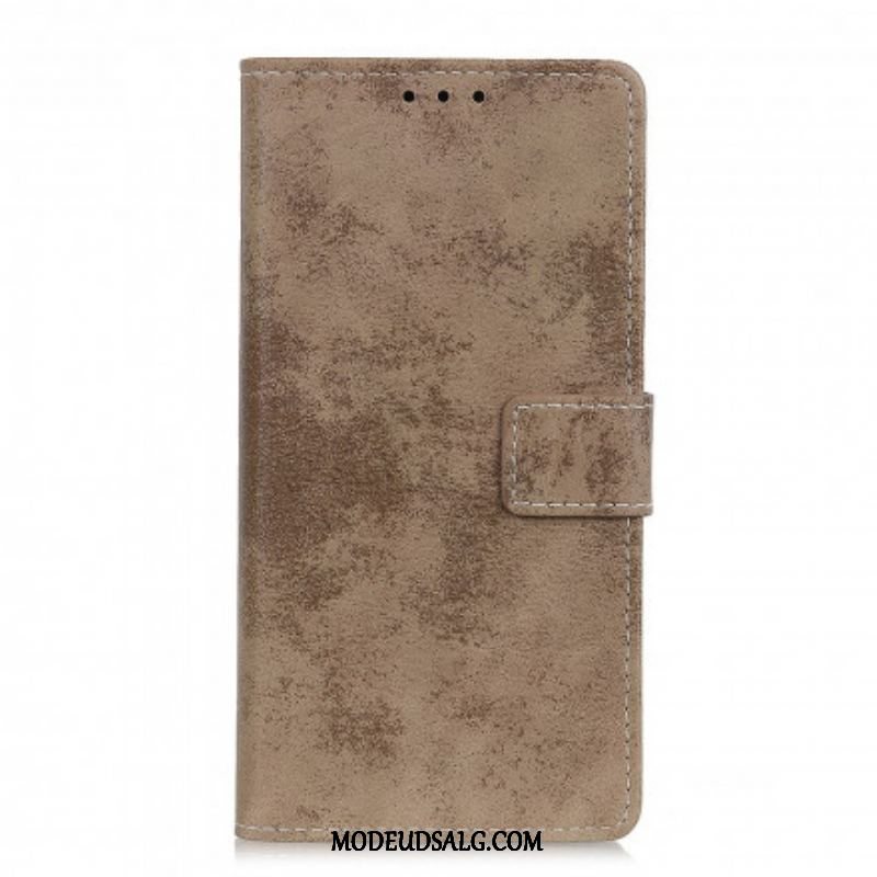 Læder Cover Xiaomi Redmi Note 10 / 10S Vintage Lædereffekt