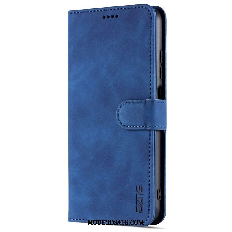 Læder Cover Xiaomi Redmi Note 10 5G Azns Lædereffekt