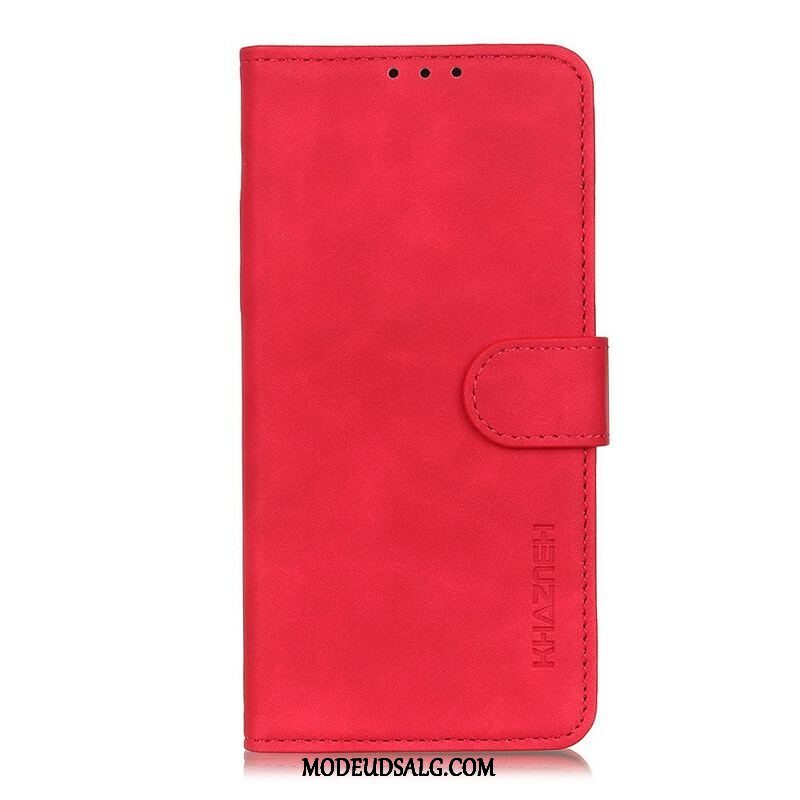 Læder Cover Xiaomi Redmi Note 10 5G Khazneh Lædereffekt