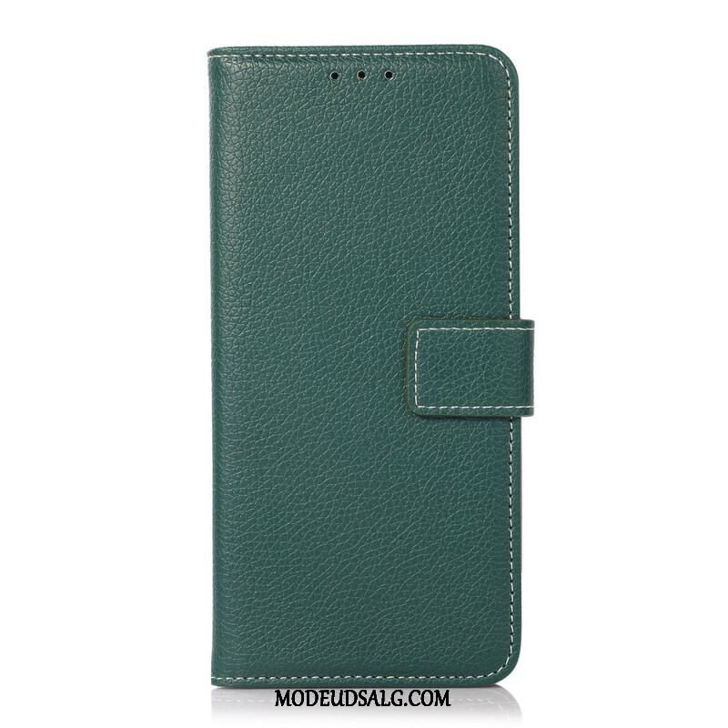 Læder Cover Xiaomi Redmi Note 10 5G Litchi Tekstur