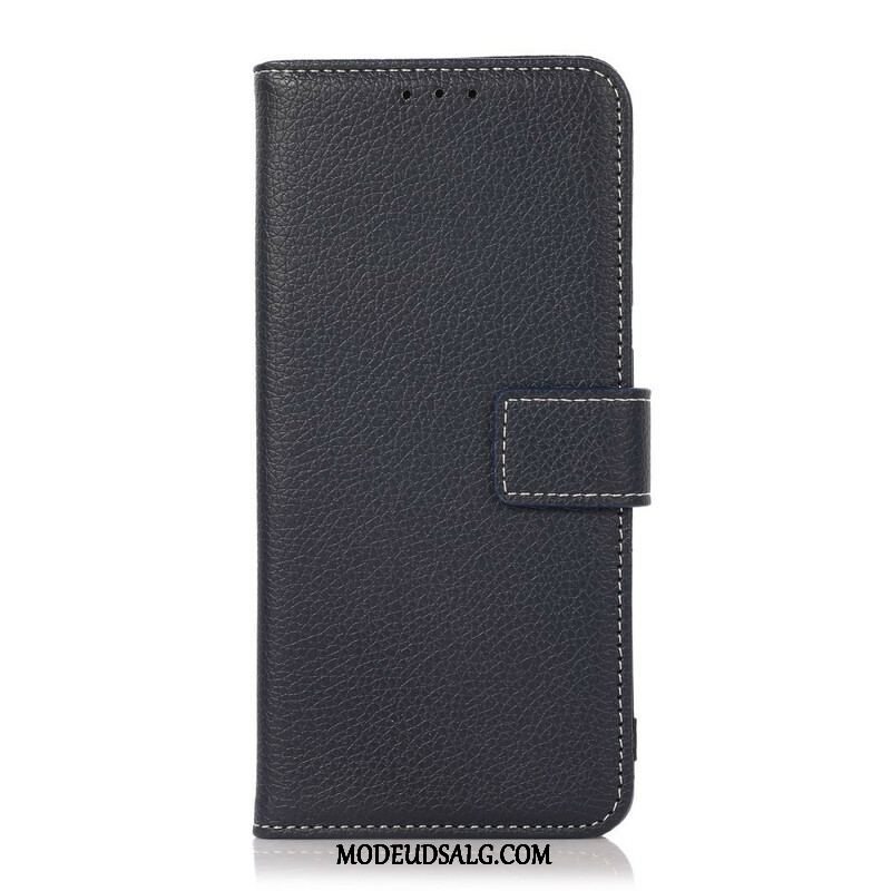 Læder Cover Xiaomi Redmi Note 10 5G Litchi Tekstur