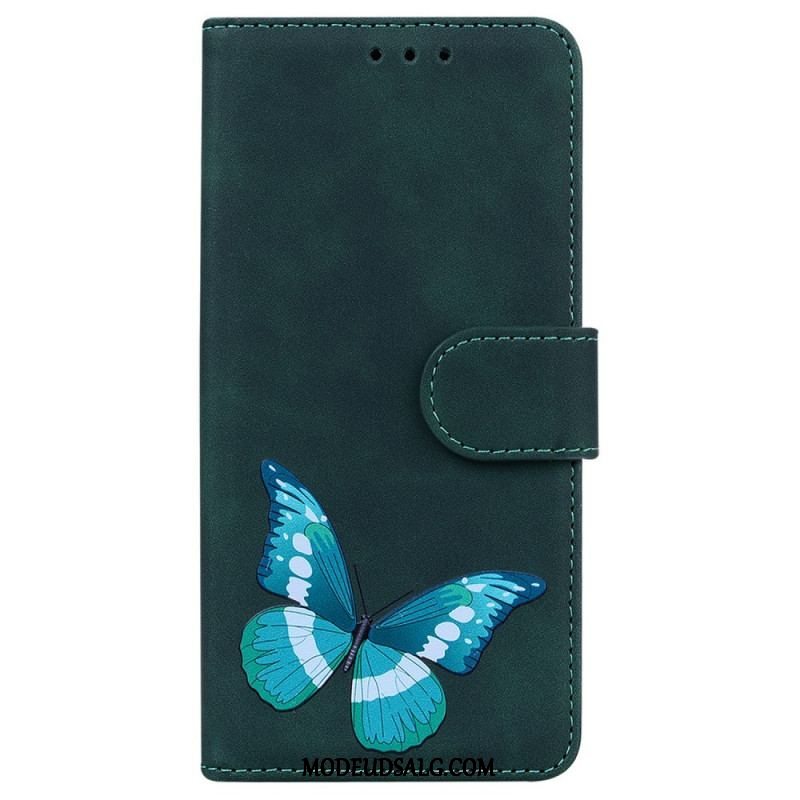 Læder Cover Xiaomi Redmi Note 10 Pro Skin-touch Butterfly