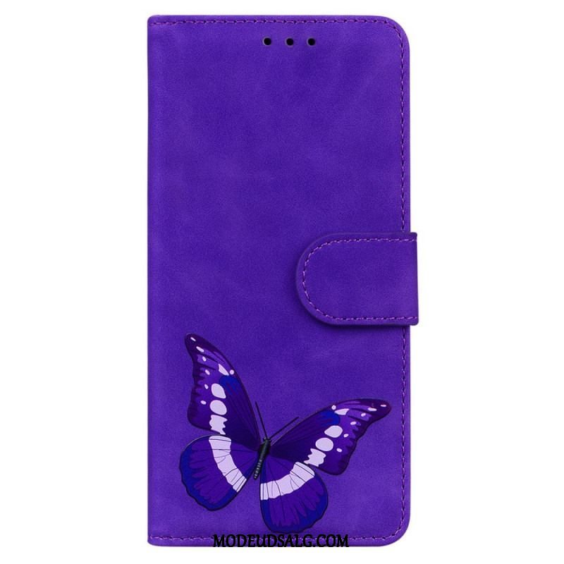 Læder Cover Xiaomi Redmi Note 10 Pro Skin-touch Butterfly