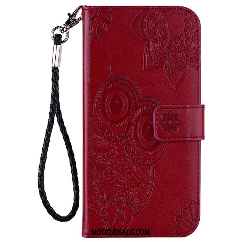 Læder Cover Xiaomi Redmi Note 11 Pro Plus 5G Mandala Ugle