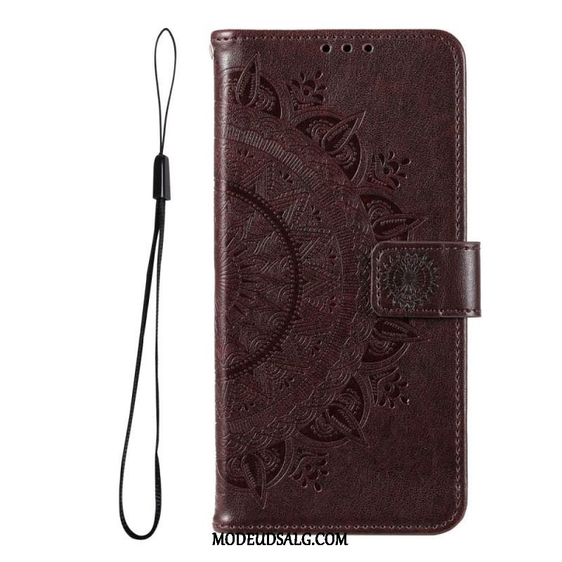 Læder Cover Xiaomi Redmi Note 11 Pro Plus 5G Sol Mandala