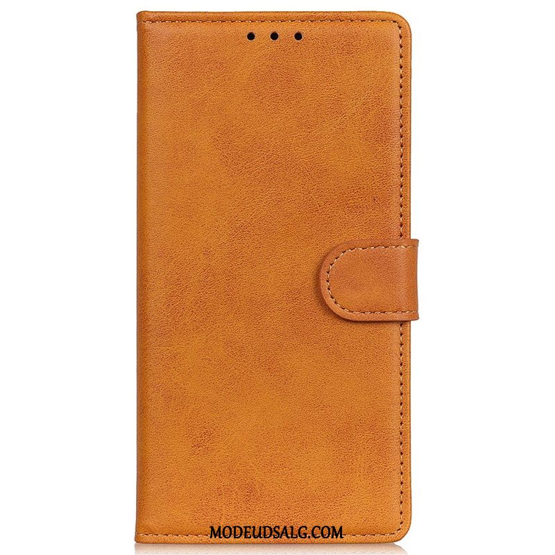 Læder Cover Xiaomi Redmi Note 13 4g Telefon Etui Mat Kunstlæder