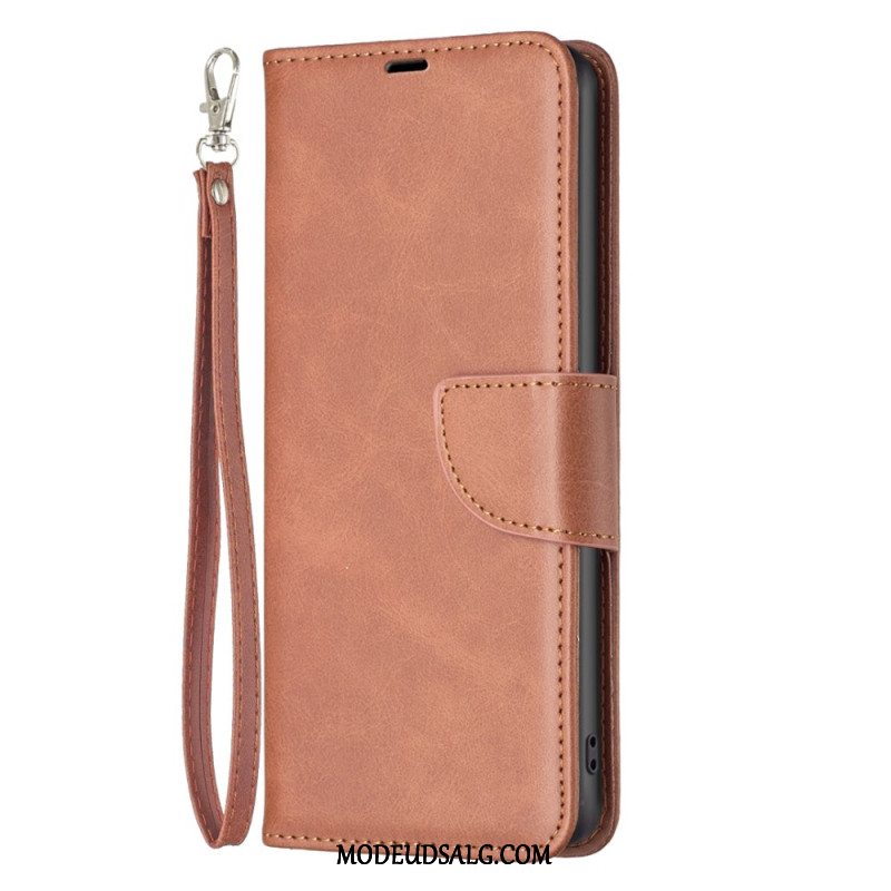 Læder Cover Xiaomi Redmi Note 13 4g Telefon Etui Støtte Og Snor