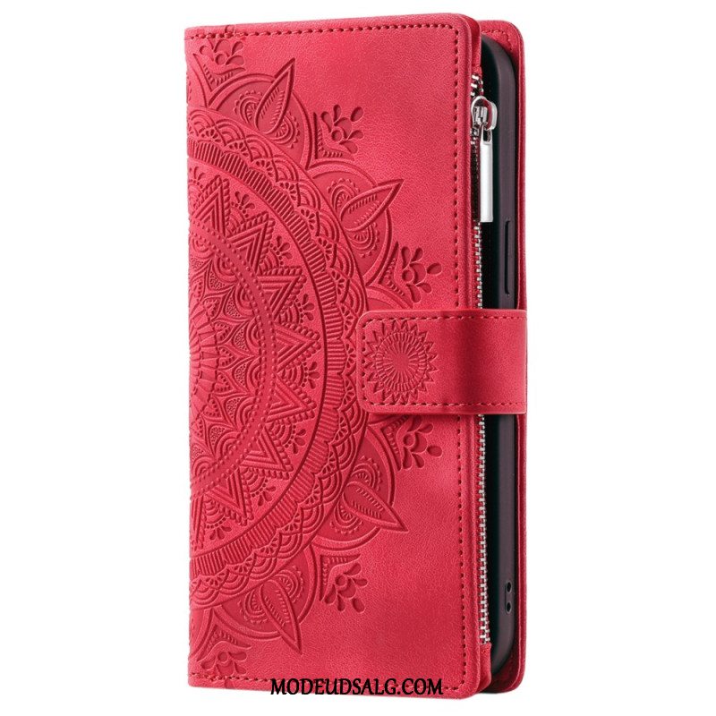 Læder Cover Xiaomi Redmi Note 13 5g Telefon Etui Mandala Lædereffekt Pung Med Rem