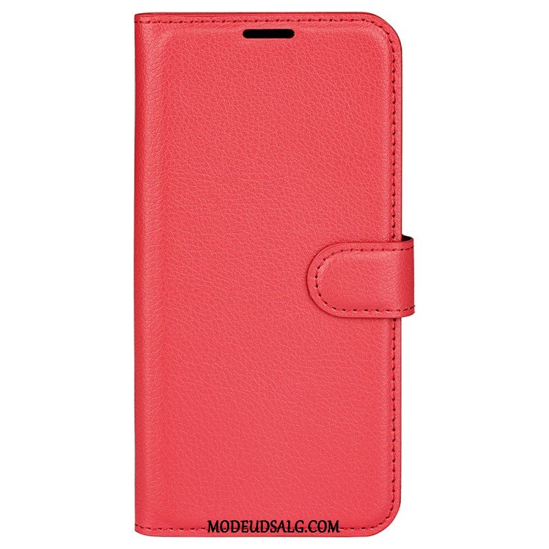 Læder Cover Xiaomi Redmi Note 13 Pro 4g Telefon Etui Klassisk Litchi Imiteret Læder