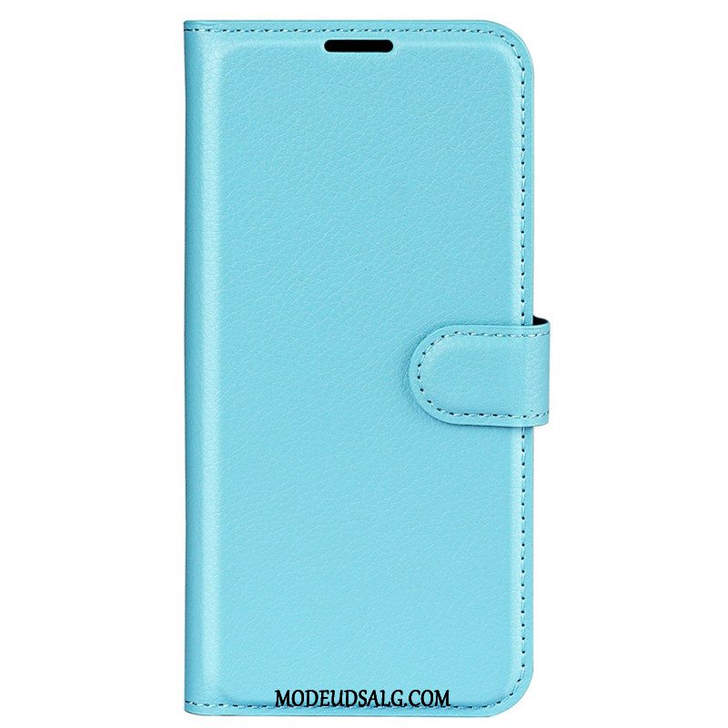 Læder Cover Xiaomi Redmi Note 13 Pro 4g Telefon Etui Klassisk Litchi Imiteret Læder