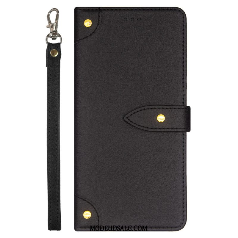 Læder Cover Xiaomi Redmi Note 13 Pro 5g Telefon Etui Idewei Dekorative Nitter