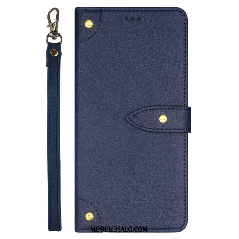 Læder Cover Xiaomi Redmi Note 13 Pro 5g Telefon Etui Idewei Dekorative Nitter