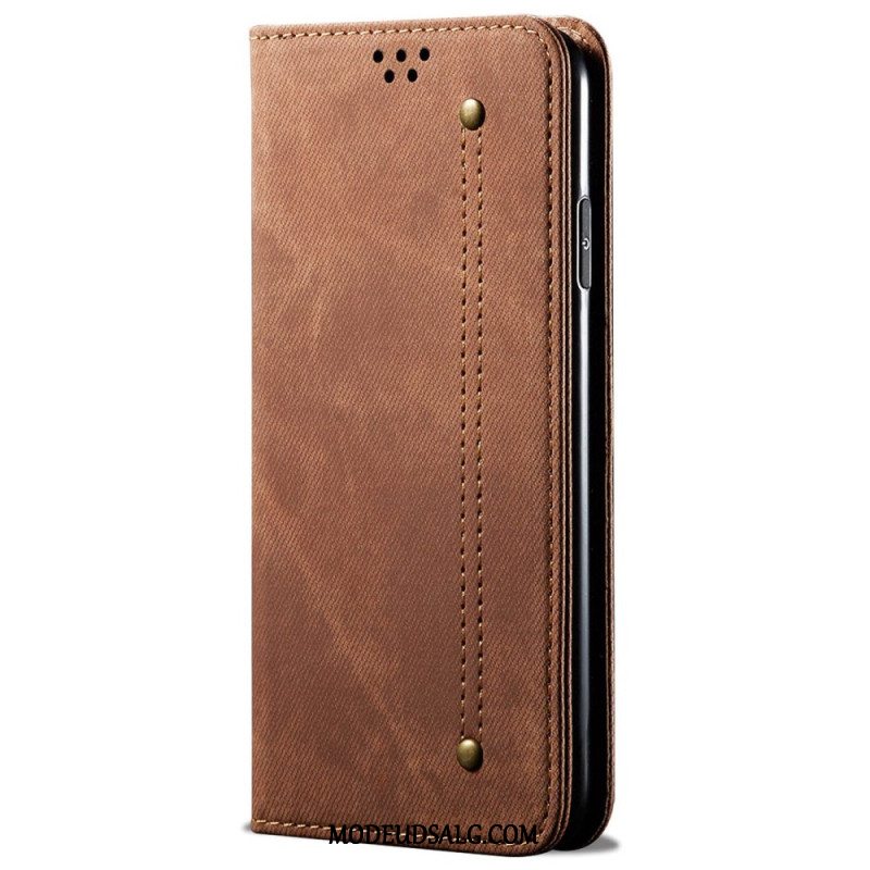 Læder Cover Xiaomi Redmi Note 13 Pro Plus 5g Jeansstof