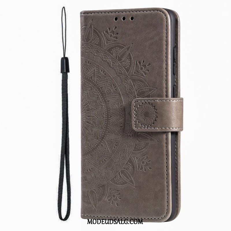 Læder Cover iPhone 16 Plus Telefon Etui Mandala Søn