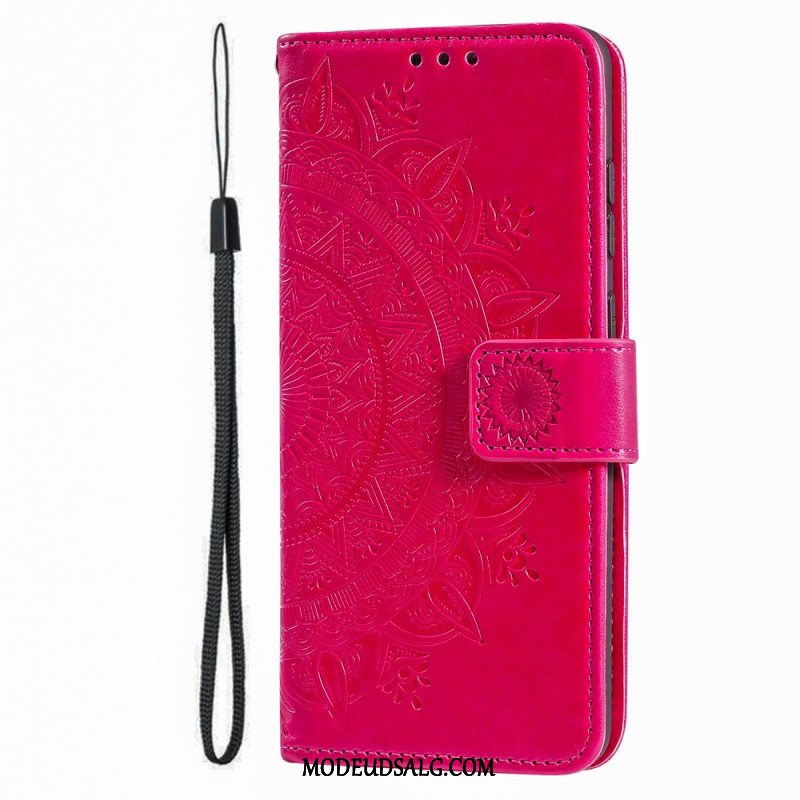 Læder Cover iPhone 16 Plus Telefon Etui Mandala Søn