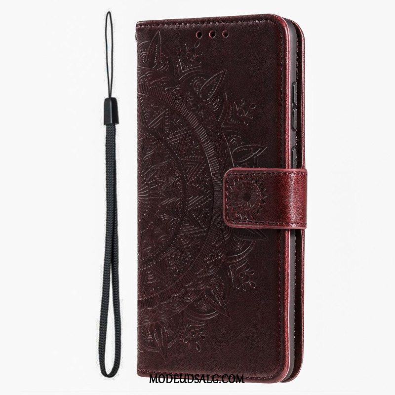 Læder Cover iPhone 16 Plus Telefon Etui Mandala Søn