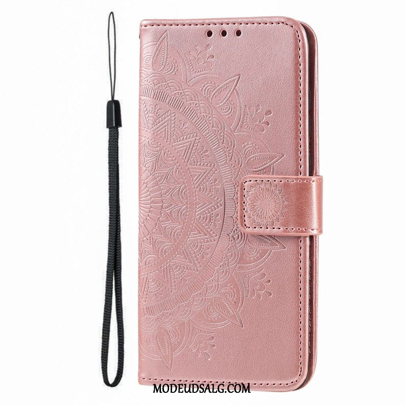 Læder Cover iPhone 16 Plus Telefon Etui Mandala Søn