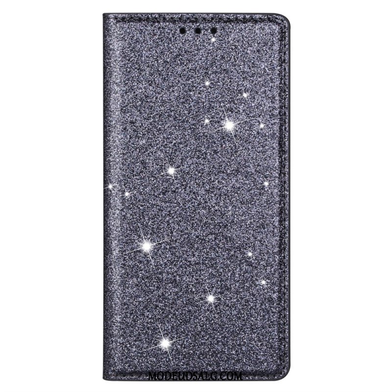 Læder Cover iPhone 16 Pro Glitter