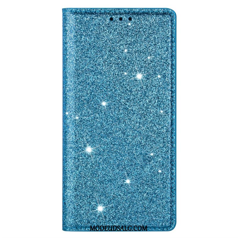 Læder Cover iPhone 16 Pro Glitter