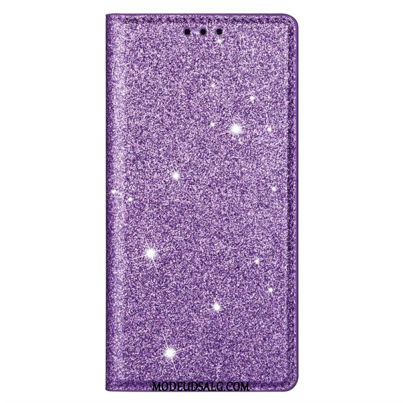 Læder Cover iPhone 16 Pro Glitter