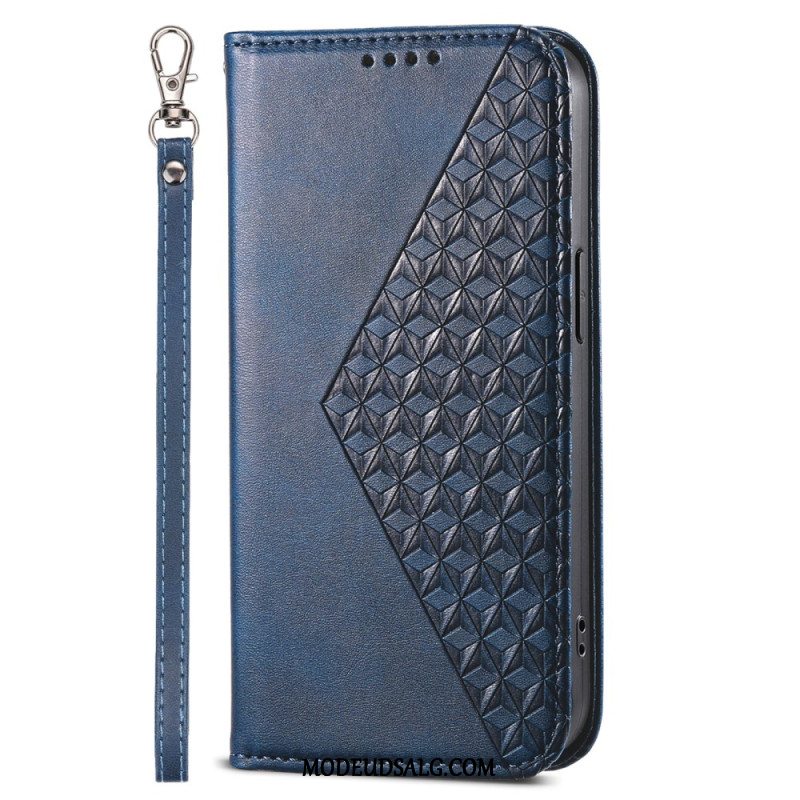 Læder Cover iPhone 16 Pro Telefon Etui Diamanter