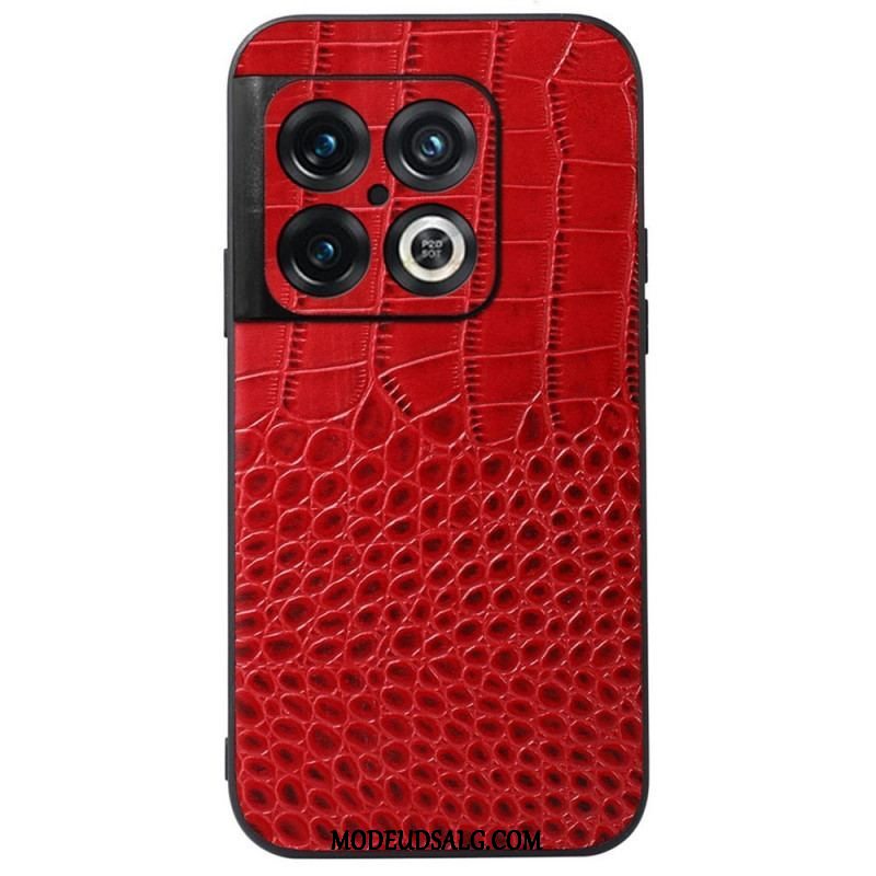 Mobilcover OnePlus 10 Pro 5G Ægte Crocodile Texture Læder