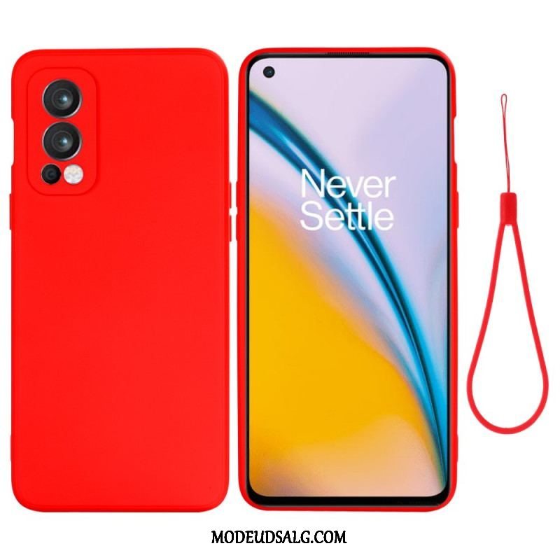 Mobilcover OnePlus Nord 2 5G Flydende Silikone Med Snor