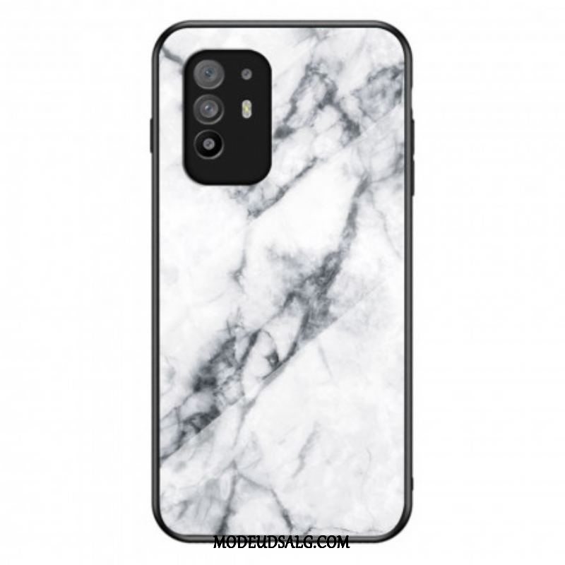 Mobilcover Oppo A94 5G Marmorfarver Hærdet Glas