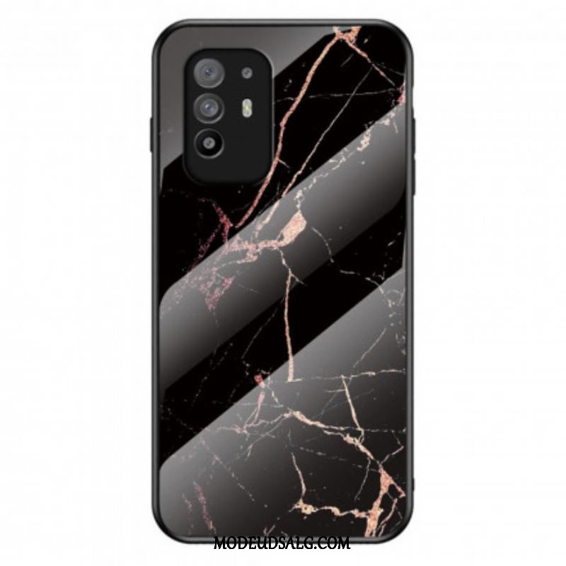 Mobilcover Oppo A94 5G Marmorfarver Hærdet Glas