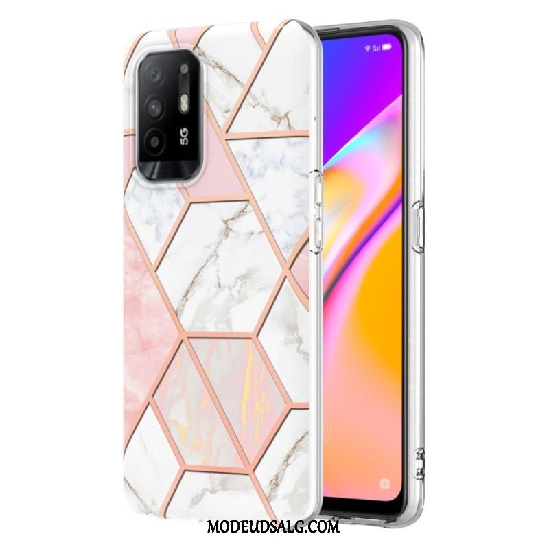 Mobilcover Oppo A94 5G Prangende Geometrisk Marmor