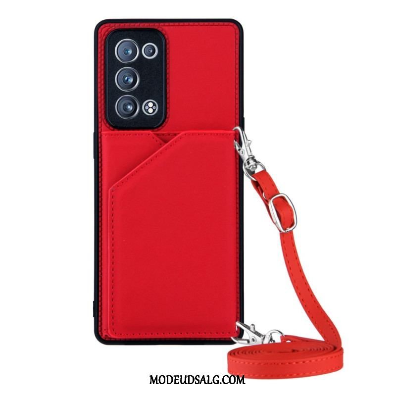 Mobilcover Oppo Reno 6 Pro 5G Kortholder Og Skulderrem