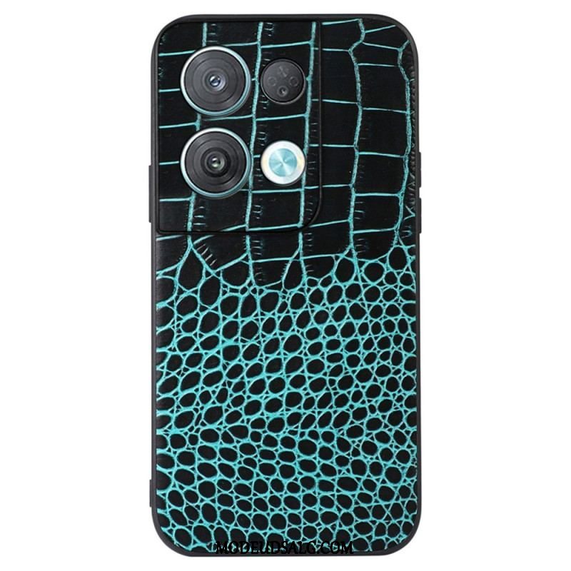 Mobilcover Oppo Reno 8 Pro Ægte Crocodile Texture Læder