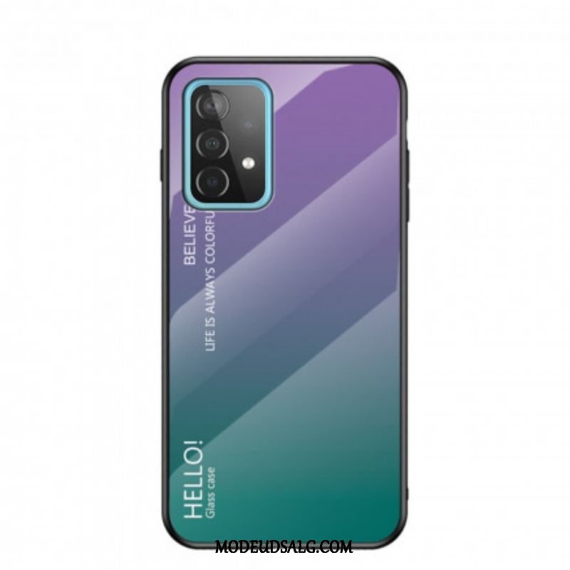 Mobilcover Samsung Galaxy A52 4G / A52 5G / A52s 5G Hærdet Glas Hej