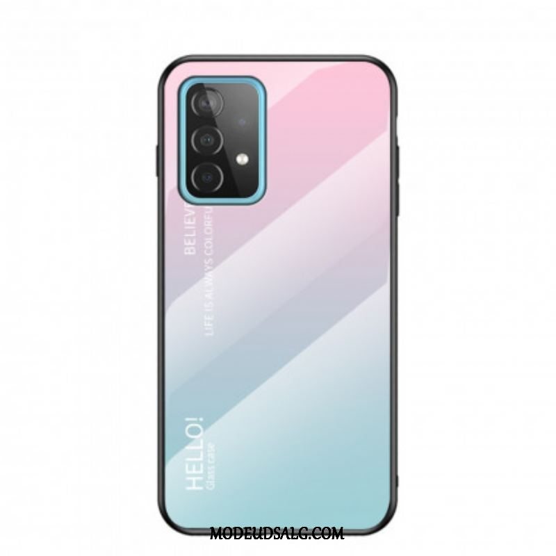 Mobilcover Samsung Galaxy A52 4G / A52 5G / A52s 5G Hærdet Glas Hej