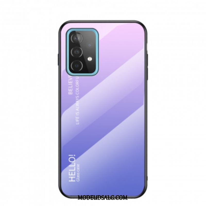 Mobilcover Samsung Galaxy A52 4G / A52 5G / A52s 5G Hærdet Glas Hej