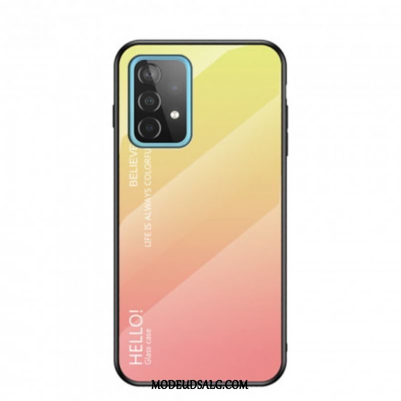 Mobilcover Samsung Galaxy A52 4G / A52 5G / A52s 5G Hærdet Glas Hej