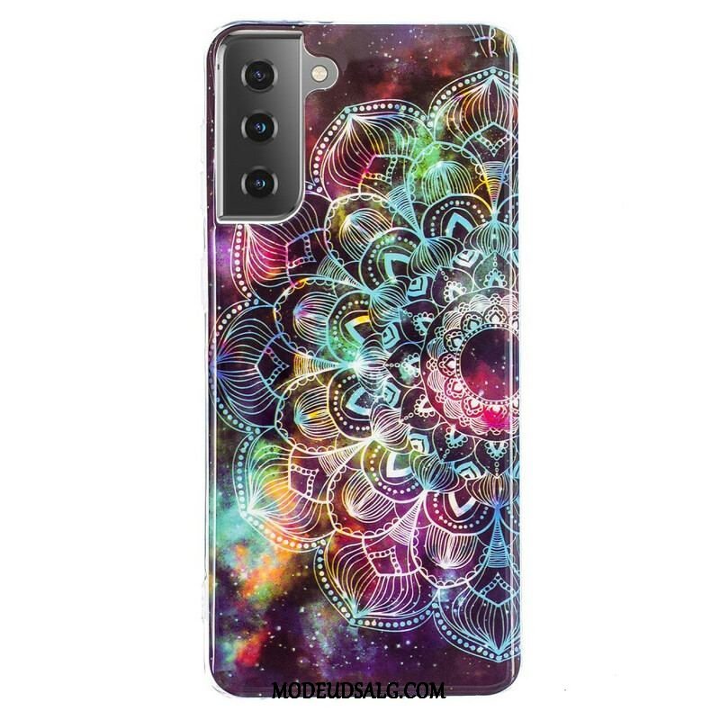 Mobilcover Samsung Galaxy S21 5G Fluorescerende Blomsterserie