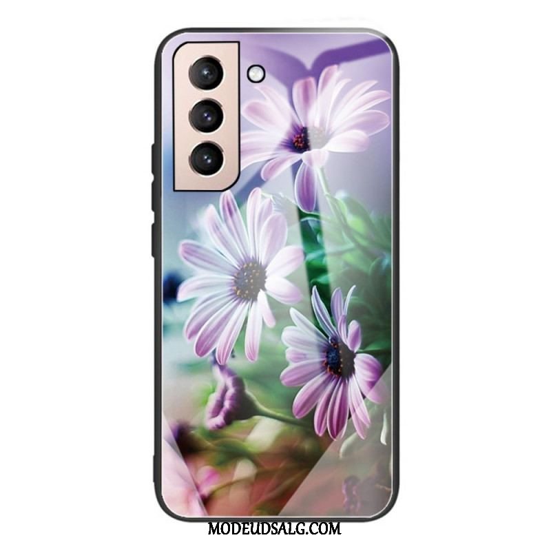 Mobilcover Samsung Galaxy S22 Plus 5G Realistiske Hærdet Glas Blomster