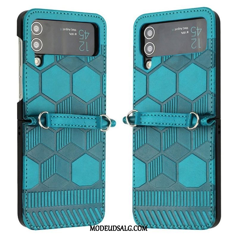 Mobilcover Samsung Galaxy Z Flip 4 Flip Cover Fodbold Design