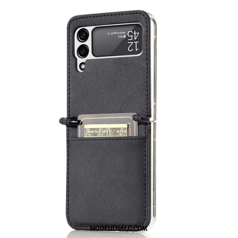 Mobilcover Samsung Galaxy Z Flip 4 Flip Cover Style Litchi Læder Kortholder