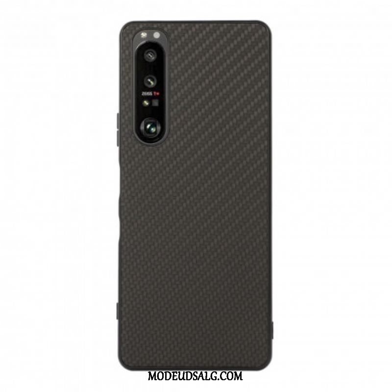 Mobilcover Sony Xperia 1 III Carbon Fiber Tekstur I Lædereffekt