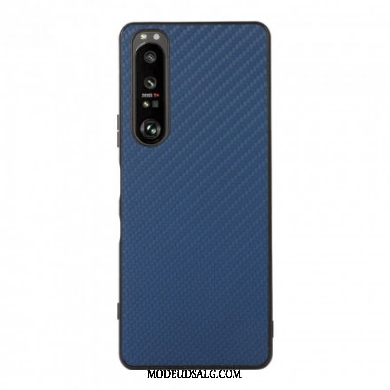 Mobilcover Sony Xperia 1 III Carbon Fiber Tekstur I Lædereffekt