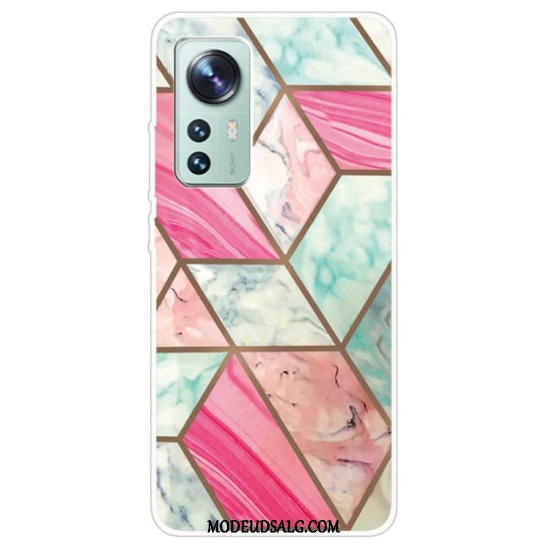 Mobilcover Xiaomi 12 / 12X Variabel Geometrisk Marmor