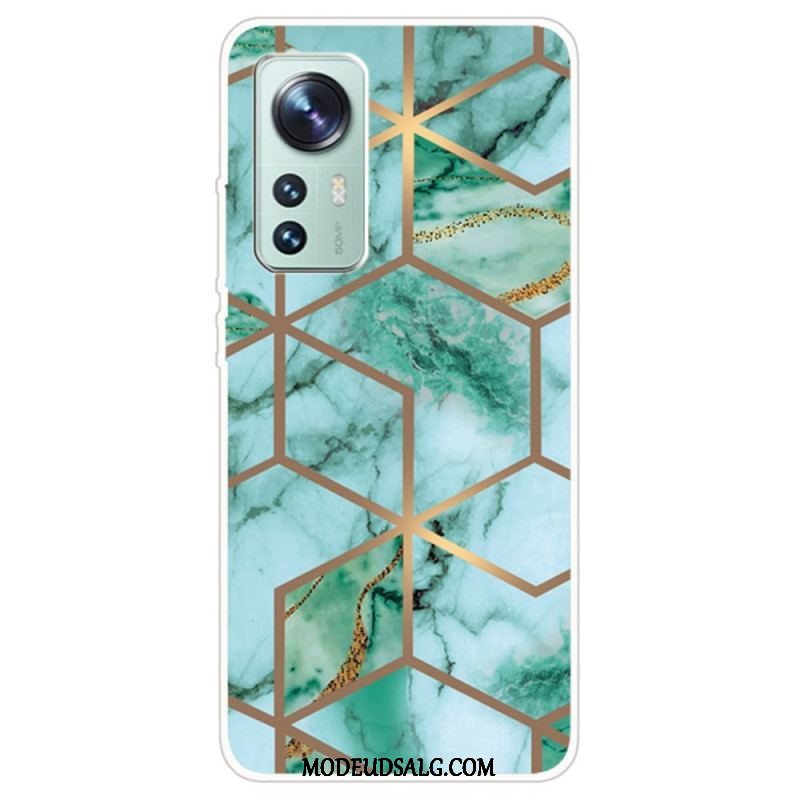 Mobilcover Xiaomi 12 / 12X Variabel Geometrisk Marmor