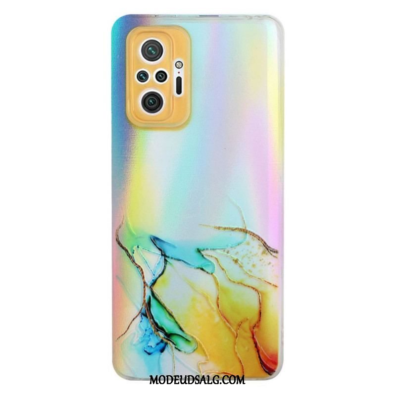 Mobilcover Xiaomi Redmi Note 10 Pro Laser Effekt Marmor