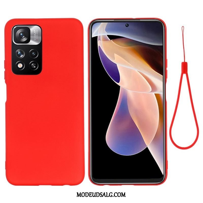 Mobilcover Xiaomi Redmi Note 11 Pro Plus 5G Flydende Silikone Med Snor