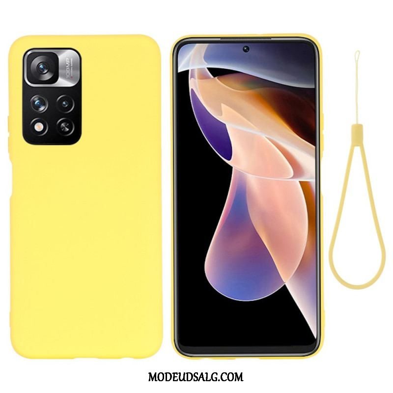 Mobilcover Xiaomi Redmi Note 11 Pro Plus 5G Flydende Silikone Med Snor