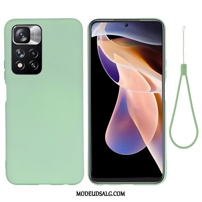 Mobilcover Xiaomi Redmi Note 11 Pro Plus 5G Flydende Silikone Med Snor