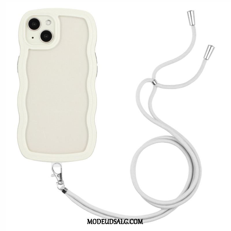 Mobilcover iPhone 15 Plus Med Snor Zig Zag Cord