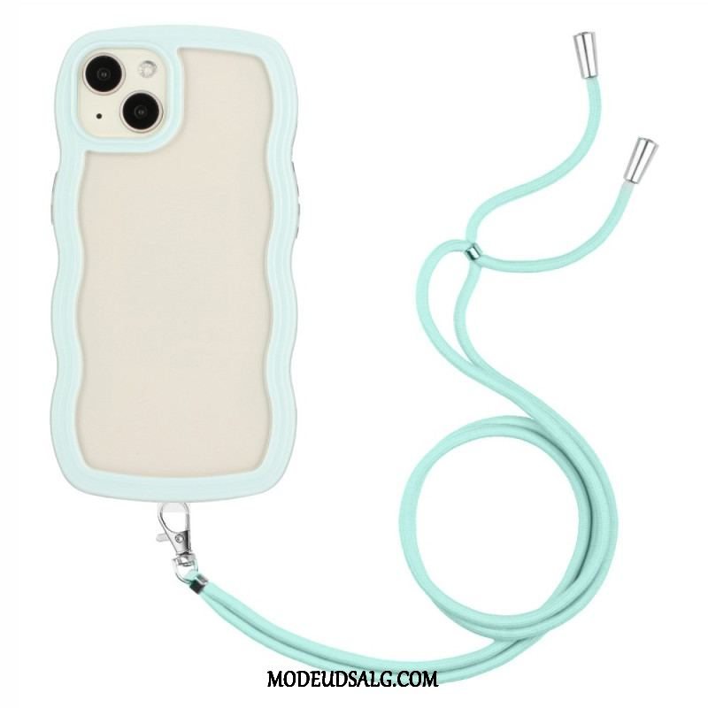 Mobilcover iPhone 15 Plus Med Snor Zig Zag Cord